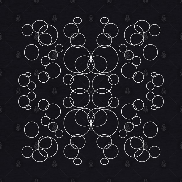 White circles geometry design by jen28